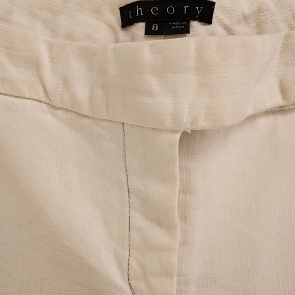 Theory White Pants Women's size 8 - Picture 4 of 7